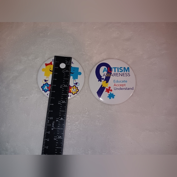 NWOT Autism Awareness/Acceptance Buttons Lot of 2 - Picture 3 of 6
